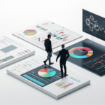 Un projet décisionnel représenté avec des tableaux de bord d'analyse de données
